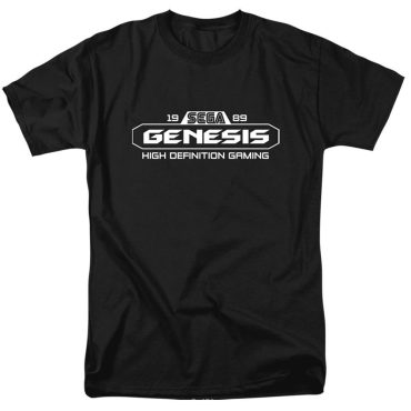 Sega Genesis White Logo Black Tee