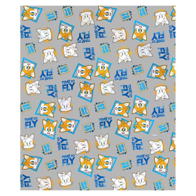 Tails Time to Fly Fleece Blanket from Sonic the Hedgehog - Image 2