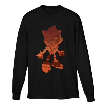 Chemical Plant Zone Sonic Silhouette Black Long Sleeve Tee