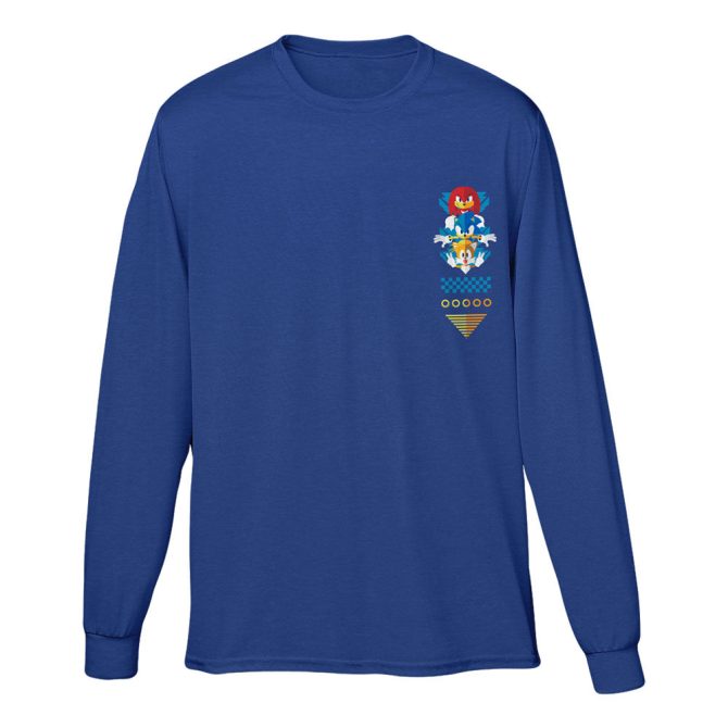 Sonic the Hedgehog Symmetrical Group Stacked Long-Sleeve Tee