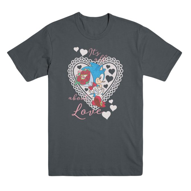 Sonic It's All About Love Charcoal Tee