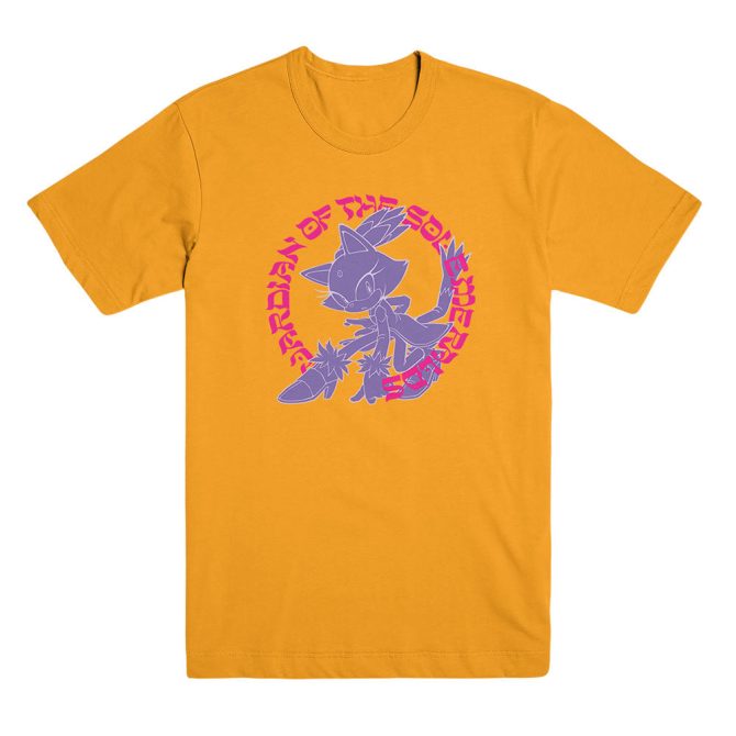 Blaze the Cat Guardian of the Sol Emeralds Yellow Tee