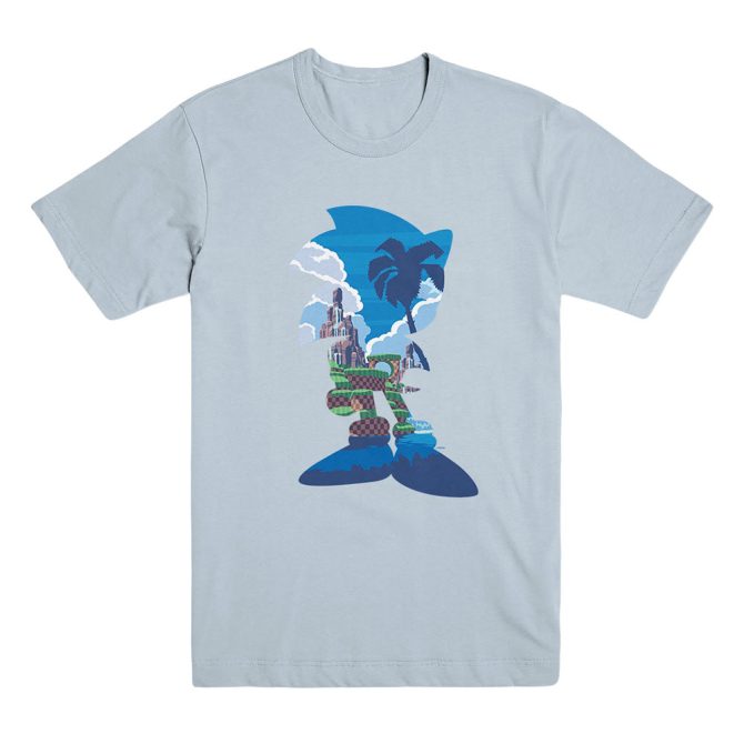 South Island Sonic Silhouette Gray Tee