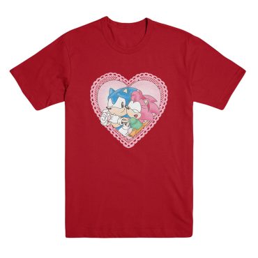 Sonic and Amy Heart Red Tee