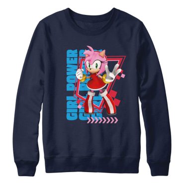 Amy Girl Power Navy Crewneck