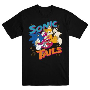 Sonic and Tails Retro Black Tee