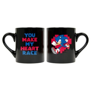 Sonic Classic Heart Race Black Mug