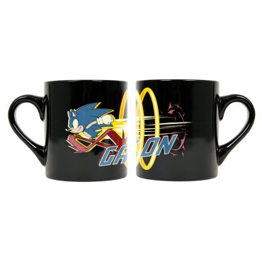 Sonic The Hedgehog Retro Game On Black Mug