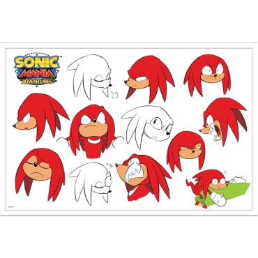 Sonic Mania Adventures Knuckles Model Sheet Exclusive Poster