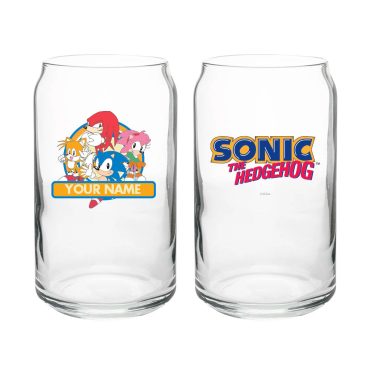 Sonic Character Personalized Can Glass
