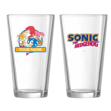 Sonic Character Personalized Pint Glass