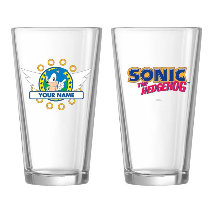Sonic Rings Personalized Pint Glass