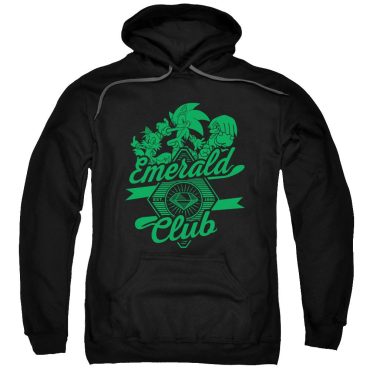 Sonic Patchwork Emerald Club Black Hoodie