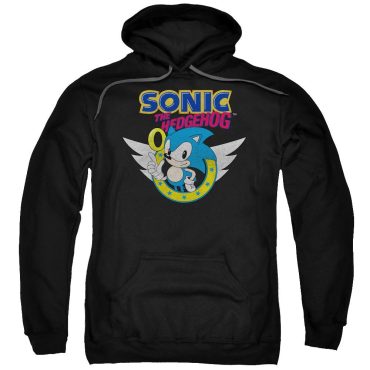 Sonic Rings and Wings Black Hoodie