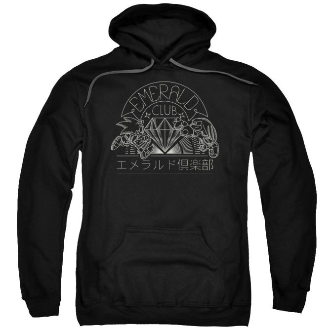 Sonic and Knuckles Emerald Club Black Hoodie