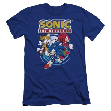 Sonic Tails Knuckles Royal Blue Tee